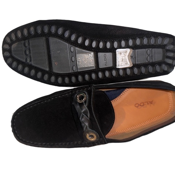 ALDO | Men’s Black Leather Casual Shoe | Size 9 - Picture 4 of 4